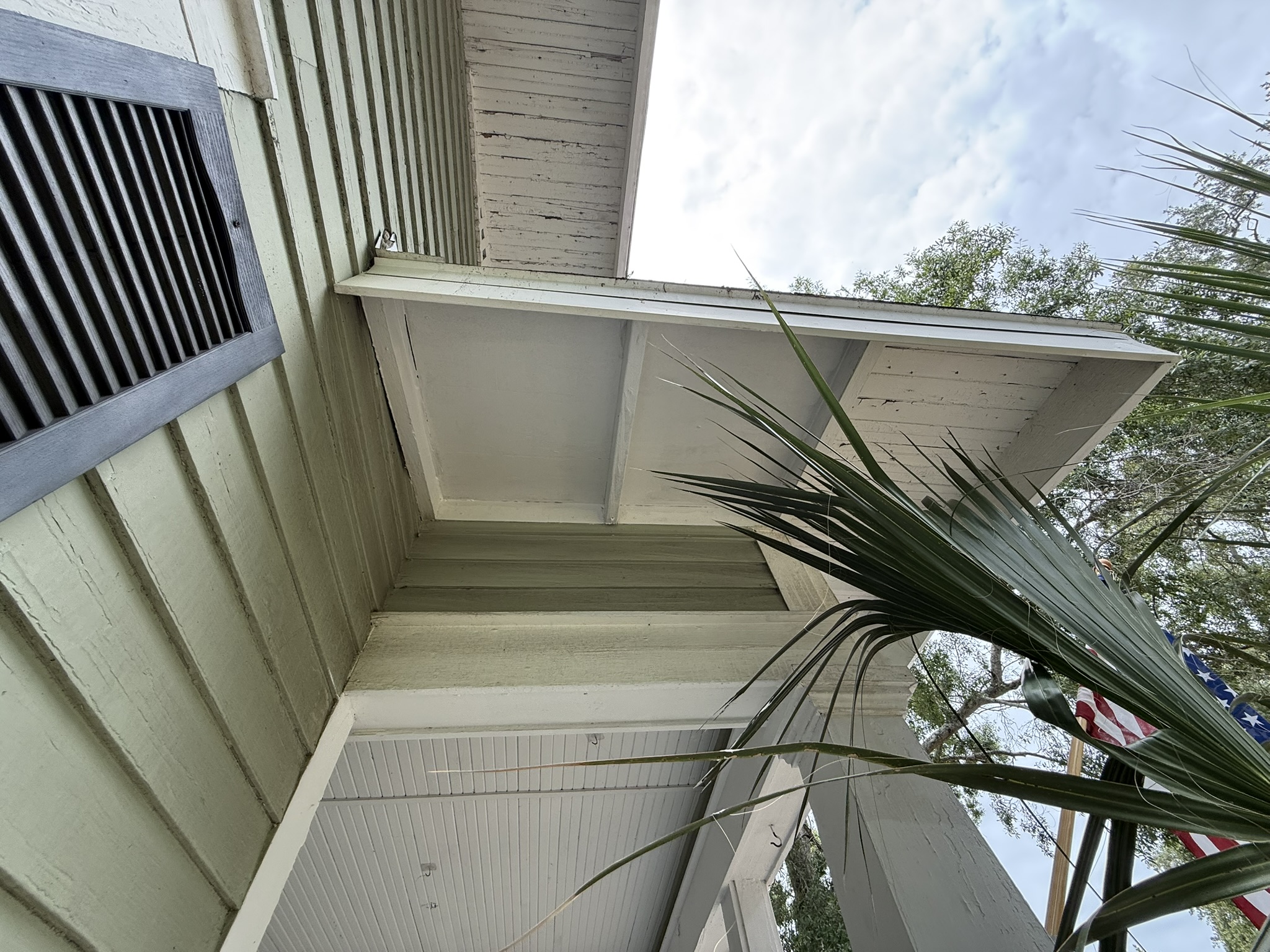 Repaired soffit and eaves